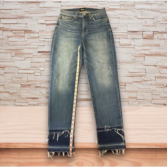 Hudson Jean Zoeey High Rise Straight Crop Double Step Social Grace Size 26 NWT - Picture 7 of 9
